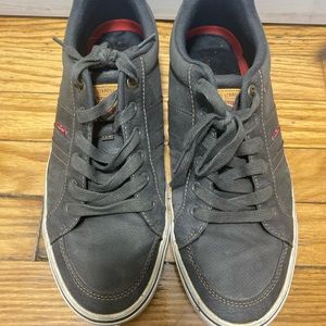 Gray mens athletic Levi shoes size 10